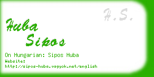 huba sipos business card